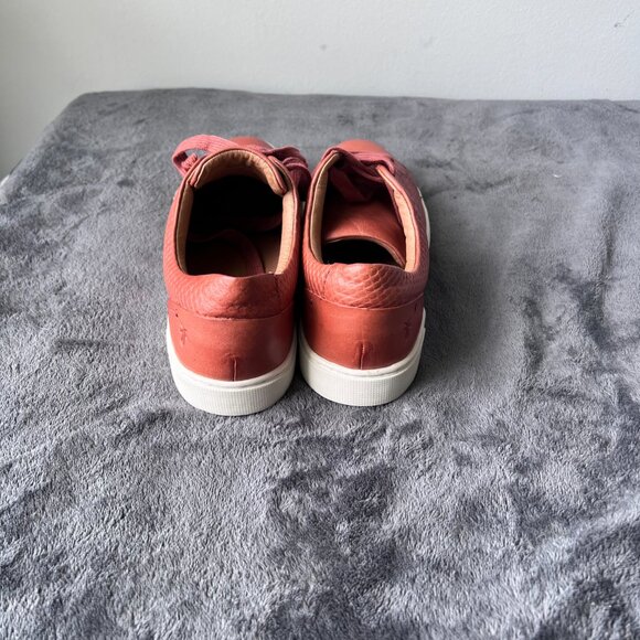 Frye Ivy Snake Embossed Leather Women Sneakers in Rosewood Size 8.5 - Picture 2 of 11